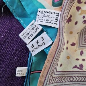 5 Silk Scarf with Multicolor Design